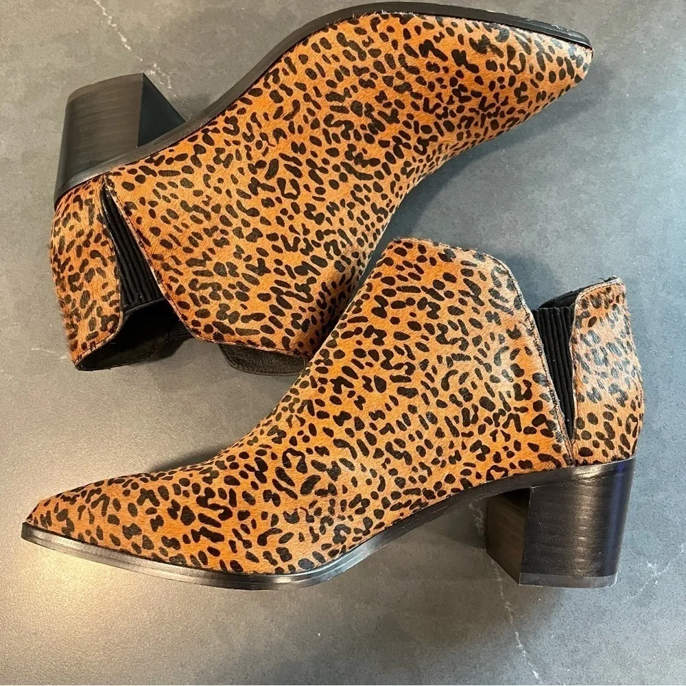NWT sanctuary sz 9.5 Revel spotted calf hair leather ankle booties